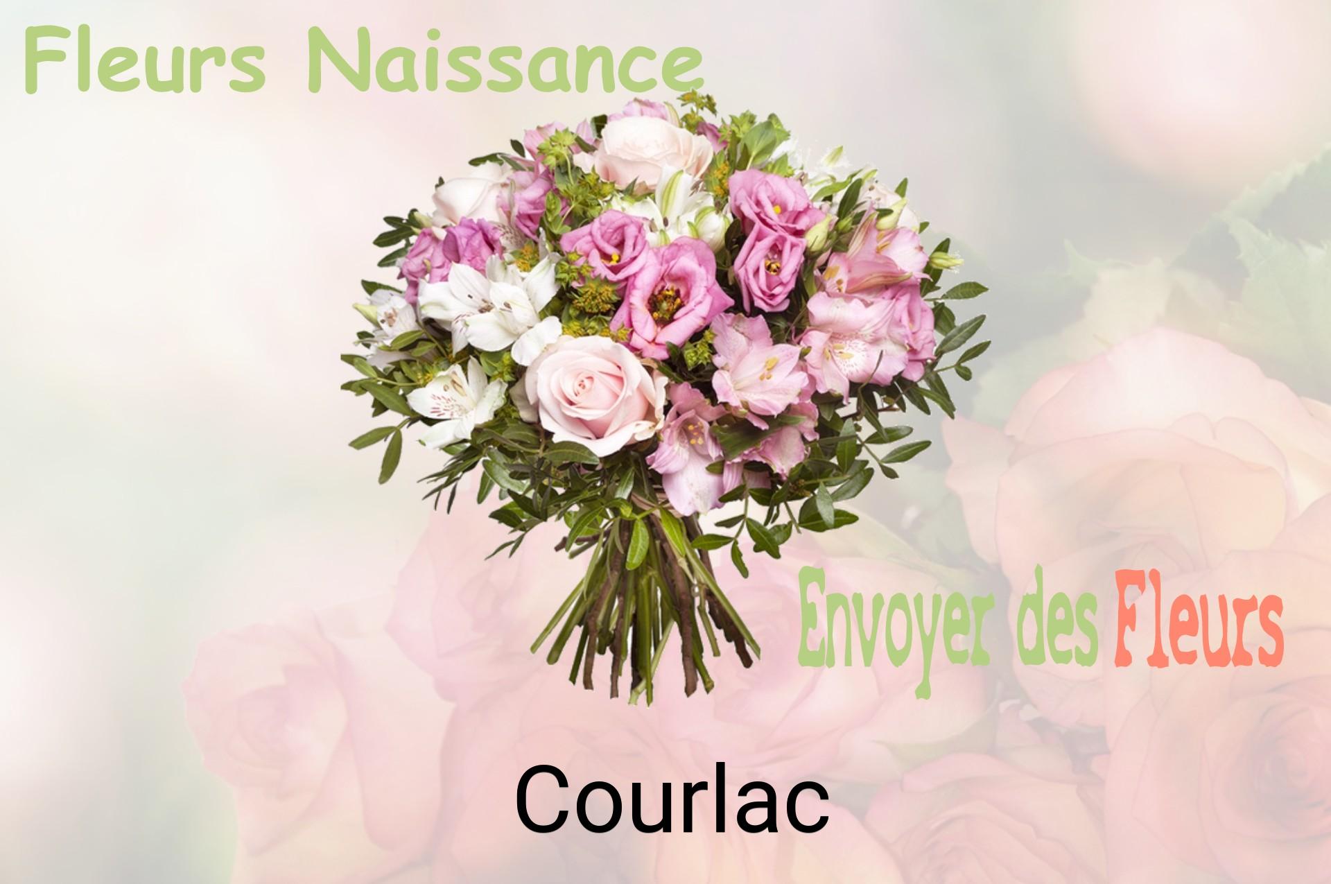 Bouquet de fleurs de naissance livré à Courlac